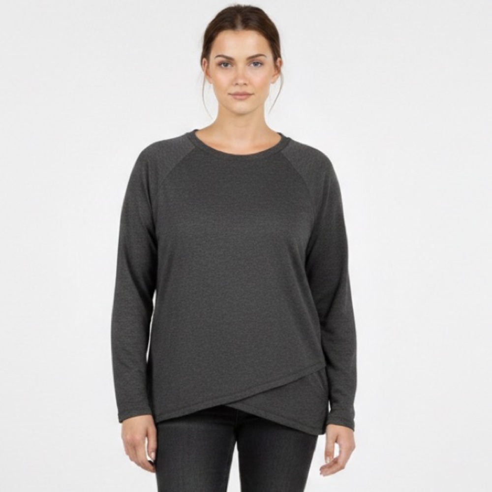 Danskin Gray Long Sleeve Sweater